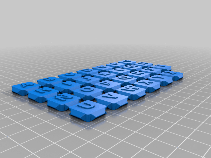 Funny puzzle letter-numbers-image 3d model