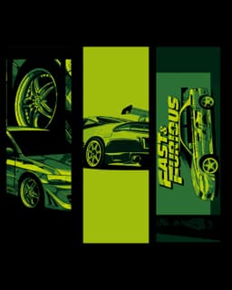 Bookmark Designs of a Mitsubishi Lancer Evolution VII from 2 Fast 2 Furious 3d model