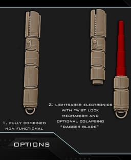 Stranger Qimir lightsaber with several options 3d model