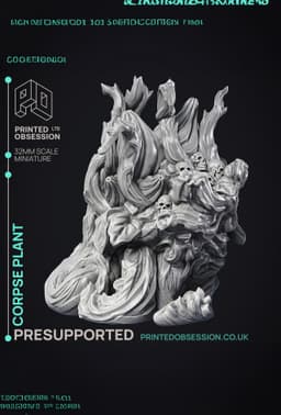 Corpse Plant - Large Undead Monster - PRESUPPORTED - 32 mm Scale 3d model