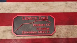 Maverick's Trail badge Liberty Trail Penrose Colorado 3d model