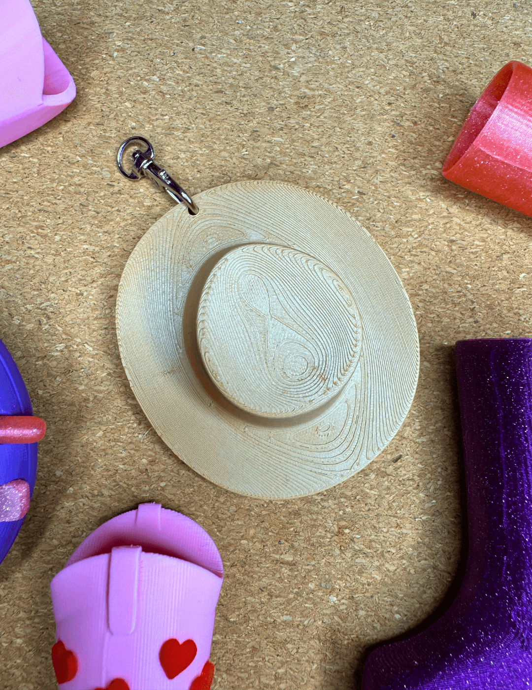 cowboy_hat_blistex_keyring.stl 3d model