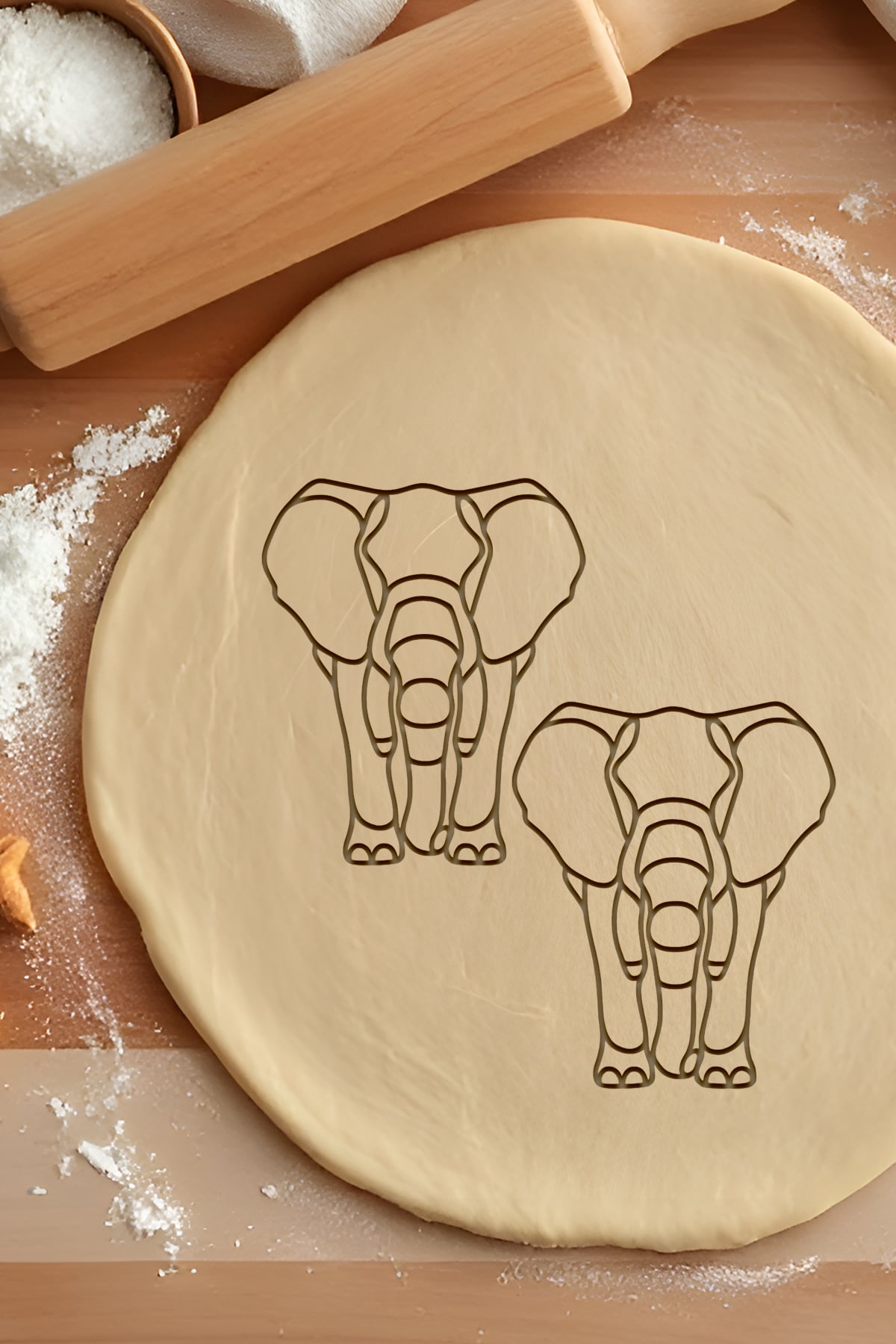 Elephant Cookie Cutter, Biscuit Cutter 3d model
