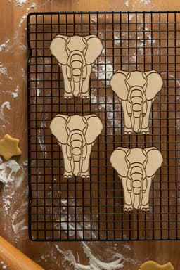 Elephant Cookie Cutter, Biscuit Cutter 3d model