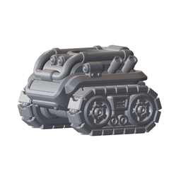 Sci-Fi Chibi Tonk Kit – 3D Printable Customizable Tank Miniatures for Tabletop Wargames 3d model