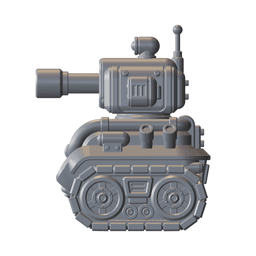 Sci-Fi Chibi Tonk Kit – 3D Printable Customizable Tank Miniatures for Tabletop Wargames 3d model