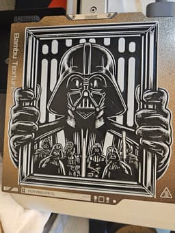 Darth Vader Holding Photo Frame of Vaders Starwars 3d model