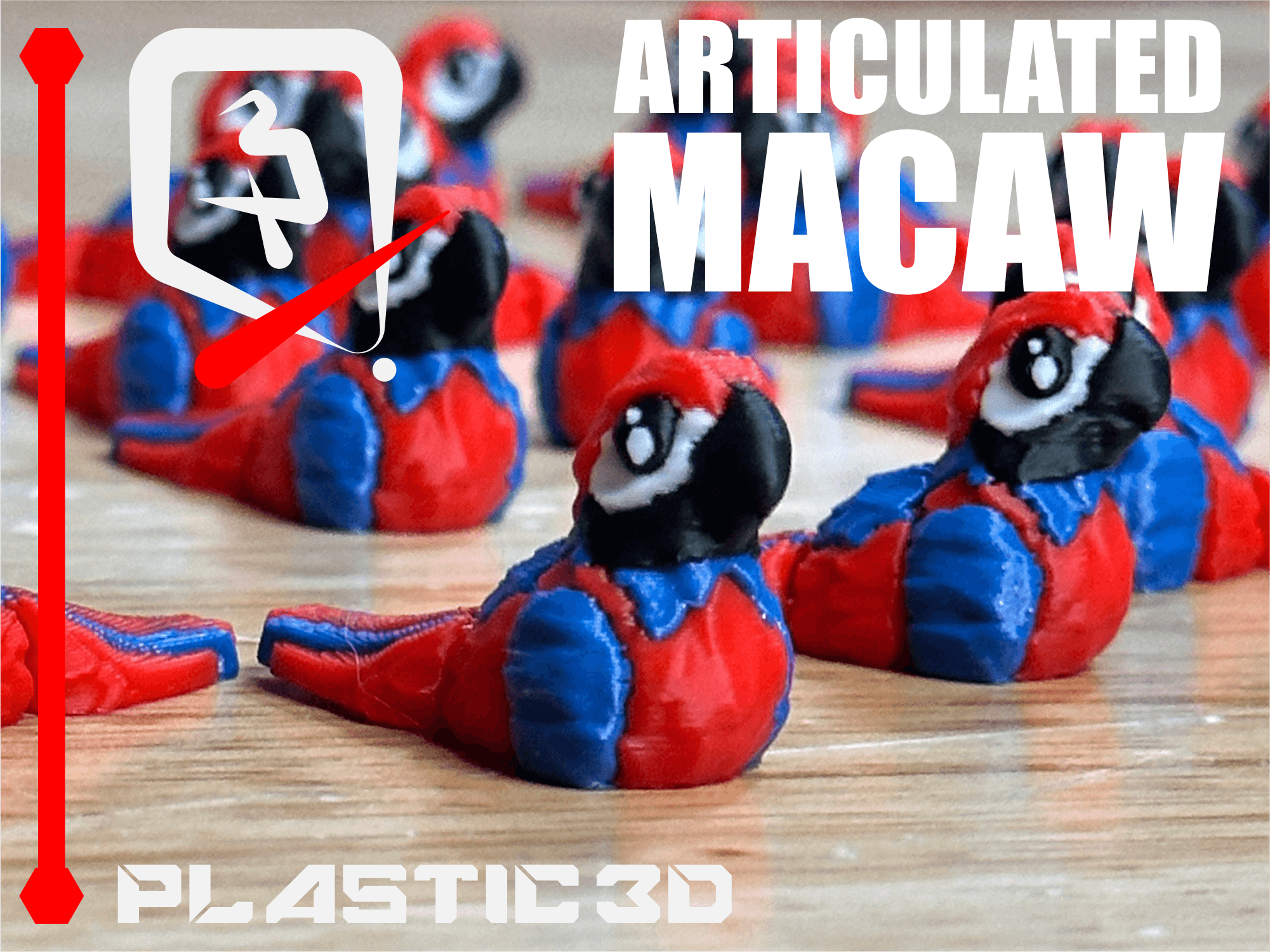 Articulated Macaw-RGB Parrot 3d model