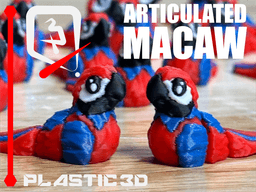 Articulated Macaw-RGB Parrot 3d model