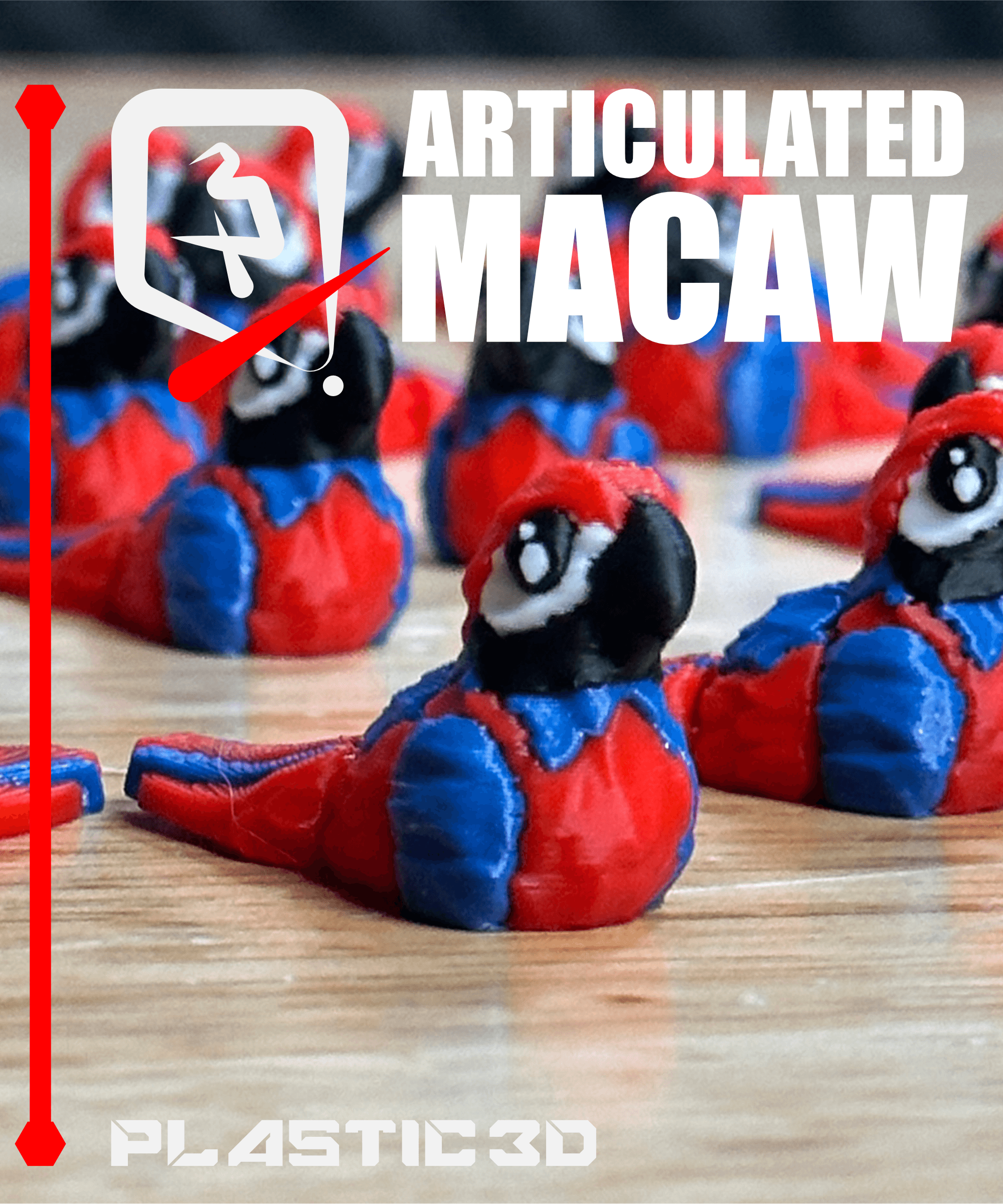 Articulated Macaw-RGB Parrot 3d model