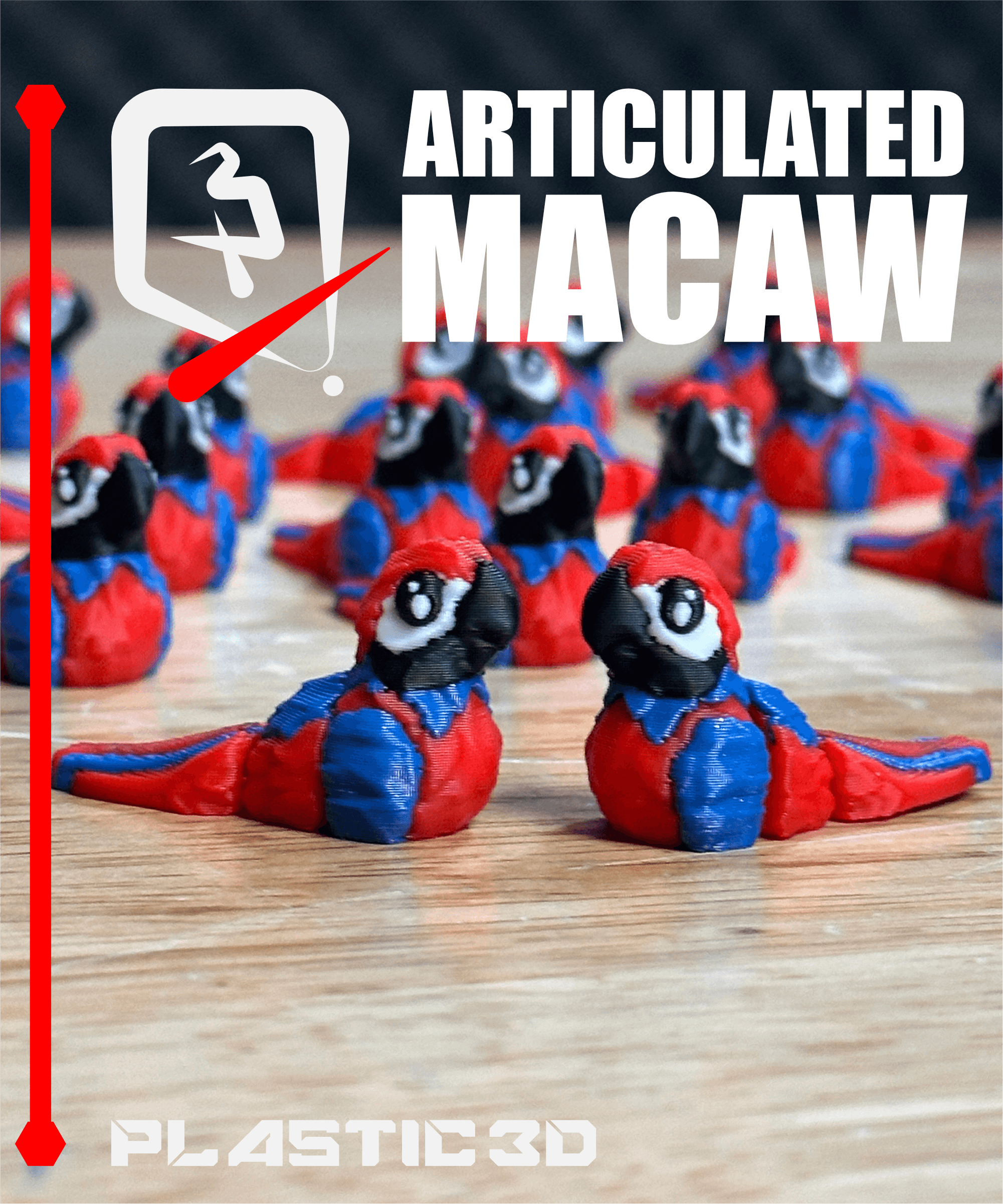 Articulated Macaw-RGB Parrot 3d model