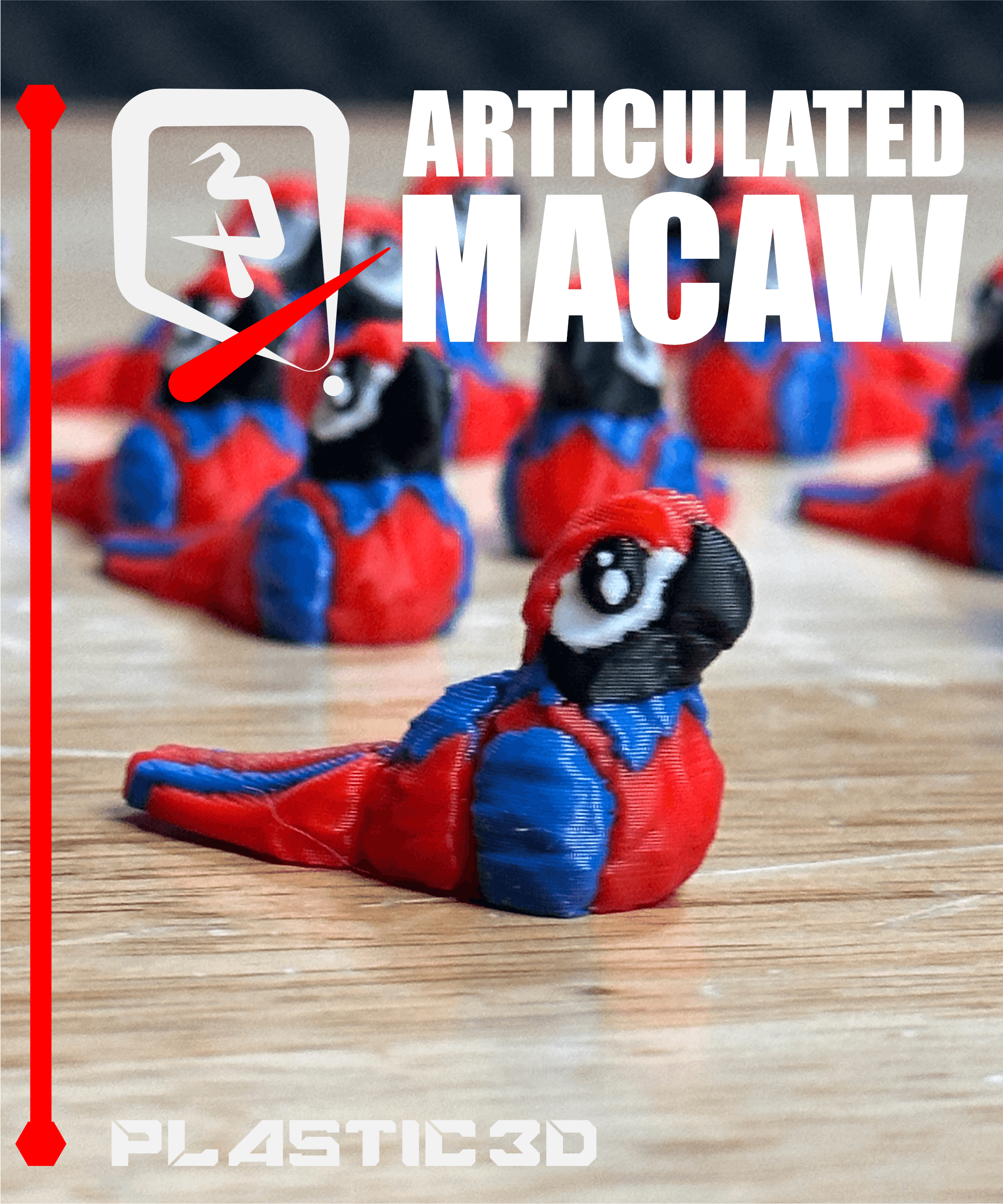 Articulated Macaw-RGB Parrot 3d model