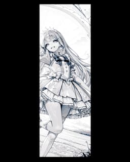Fantasy bookmarks of Anime Girls for Summer Reading 3d model