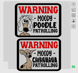 Doggo Warning Signs (AMS Ready) 3d model