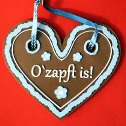 Oktoberfest Gingerbread heart "O`zapft is!" 3d model