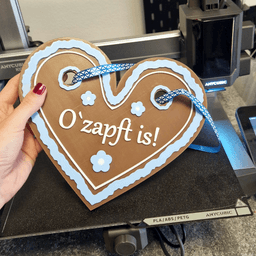 Oktoberfest Gingerbread heart "O`zapft is!" 3d model