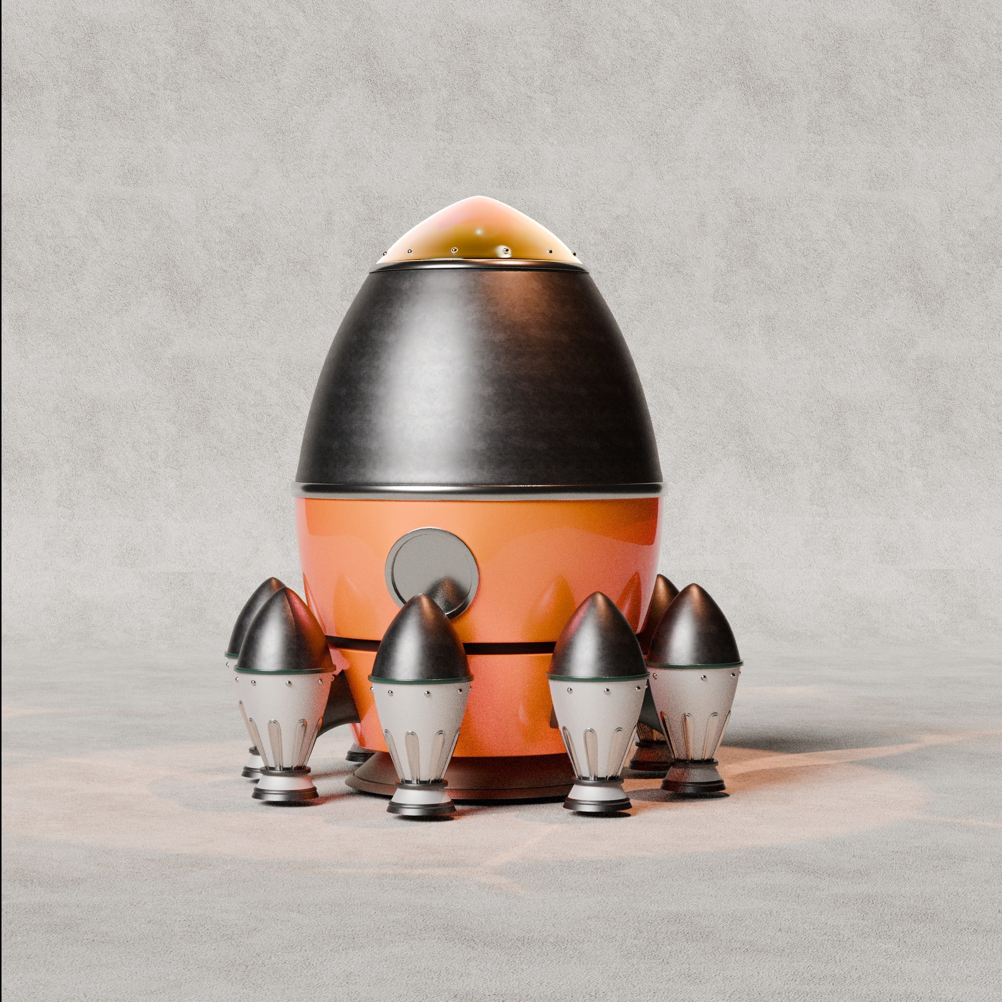Rocket - Spaceship - Cute Model 3d model