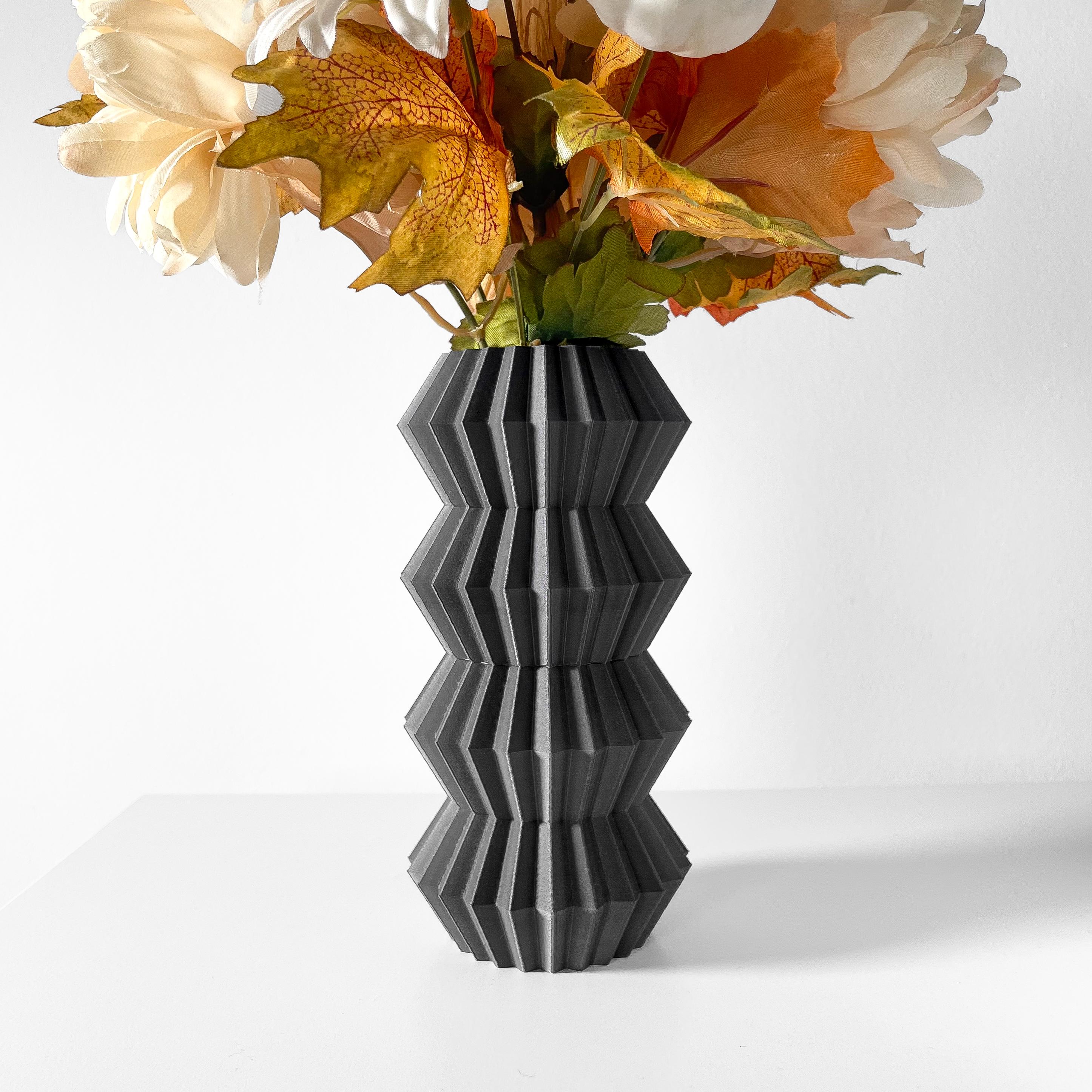 The Jun Vase, Modern and Unique Home Decor for Dried and Preserved Flower Arrangement  | STL File 3d model
