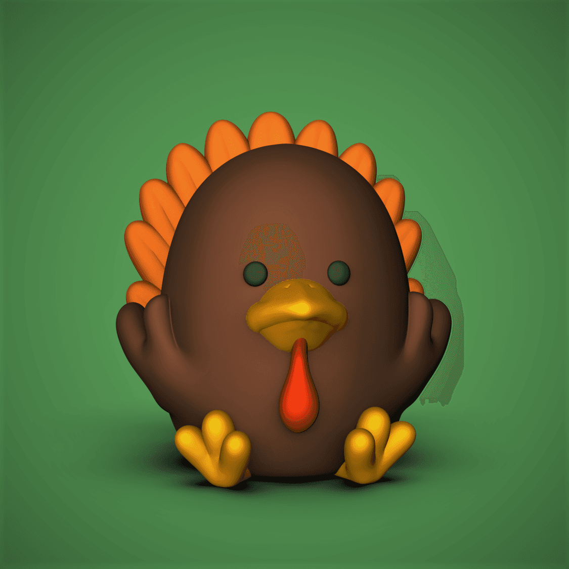 Chubby Turkey Container 3d model