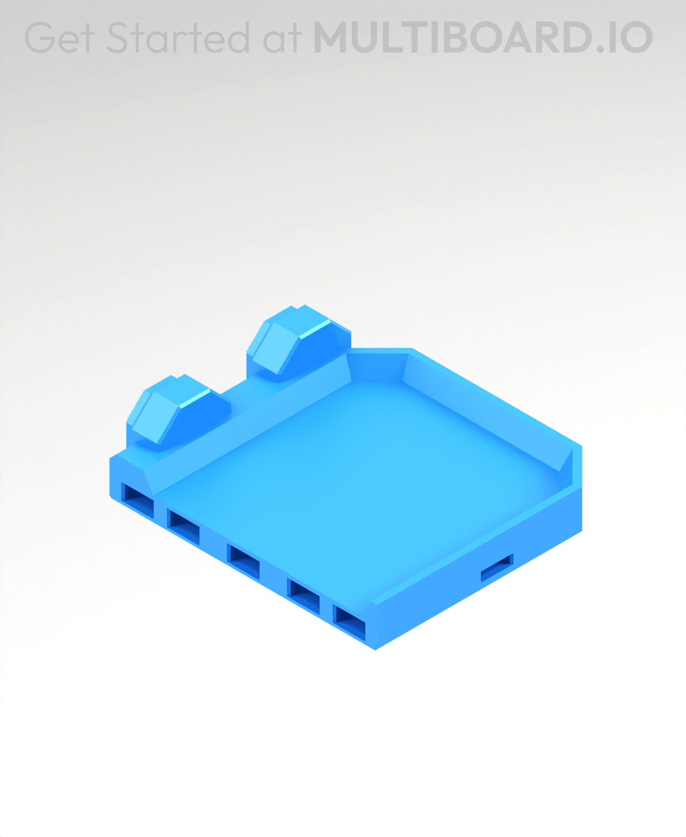 2x2 MU - Right Support End - Modular Bolt-Locked Shelf 3d model