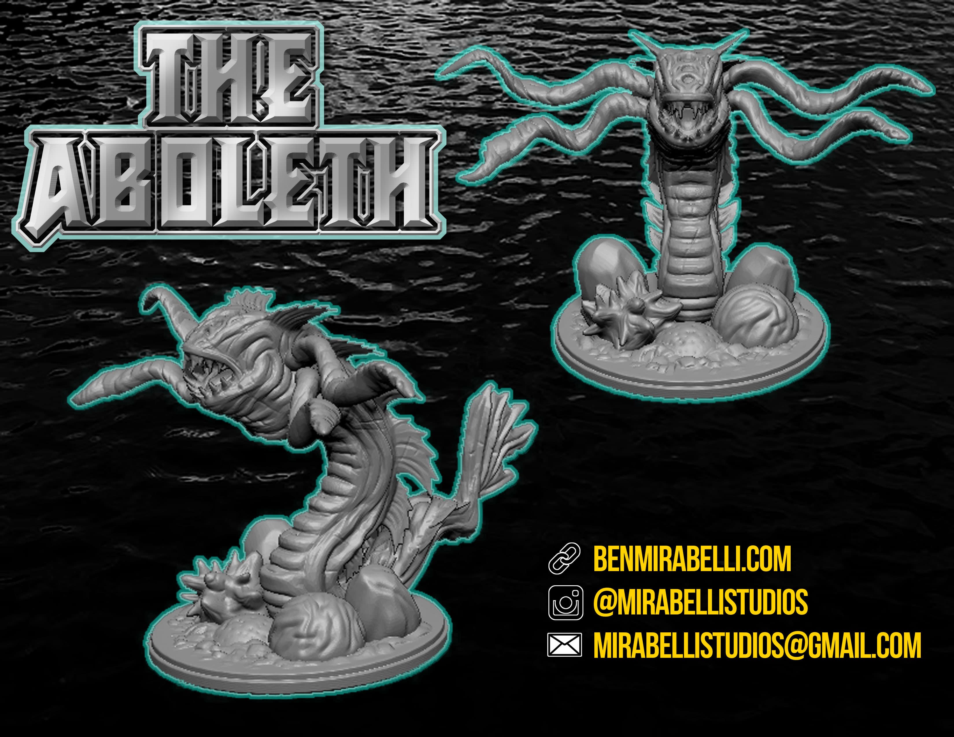 Aboleth tabletop Miniature 3d model