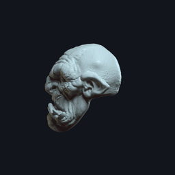 Ogre v1- Custom Action Figure Head 3d model