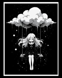 The cloud that always hangs over you - Recognizing Depression - Hueforge Art 3d model