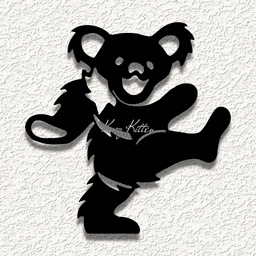 grateful bear wall art 3d model