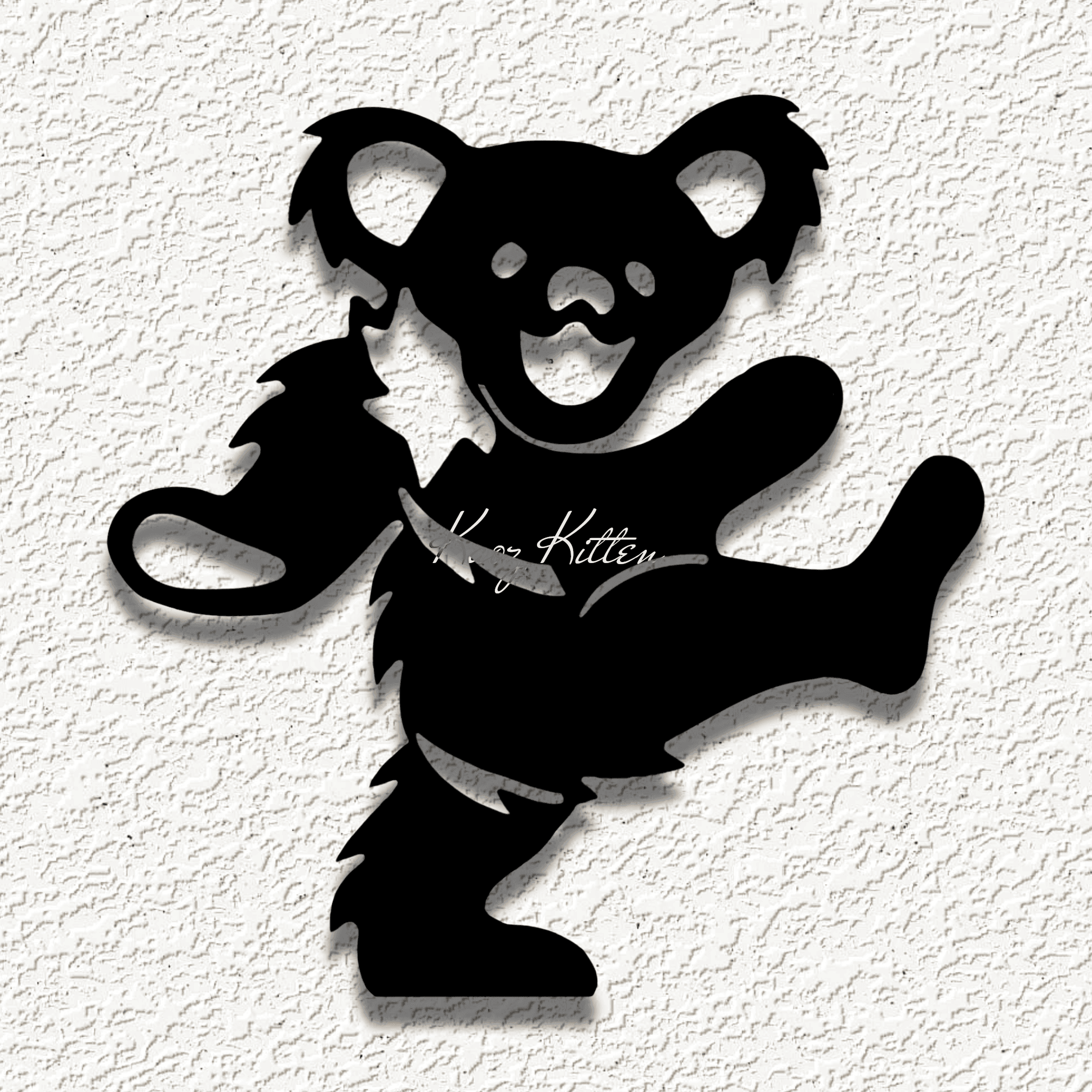 grateful bear wall art 3d model