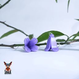 Violet Earrings 3d model
