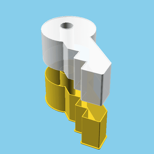 Key, nestable box (v1) 3d model