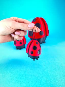 Cute Egg Ladybug Container (Ladybug Diorama) 3d model
