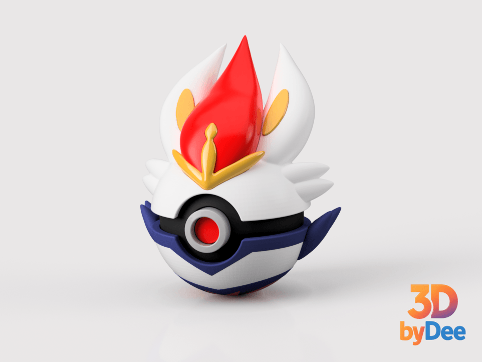 Cinderace Poke Ball 3d model