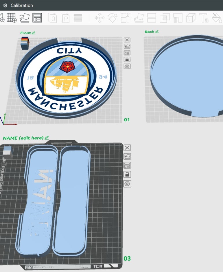 Manchester City Sign - LED Strip Compatible 3d model