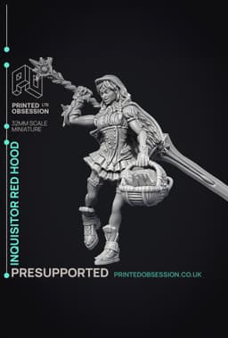 Red hood - Iron Inquisitor- 4 Models - PRESUPPORTED - 32mm Scale 3d model