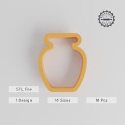 Vase Shape Cutter Set, 18 Sizes, Cutters for Cookies, Fondant & Clay, Decorative Ornament Vase, Elegant Art & Stylish Decor PRODUCT_4531 3d model