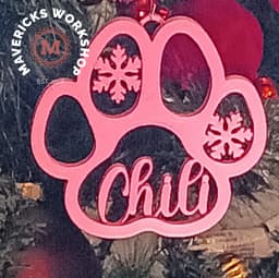 Chili Pet Dog Paw Print Christmas Ornament Decoration 3d model