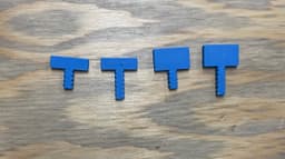 Multiboard T-bolt 25mm Head, 20 mm length with 15 mm offset for AMS Shelf Brackets 3d model