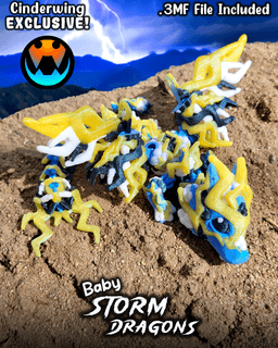 Baby Storm Dragon 3d model