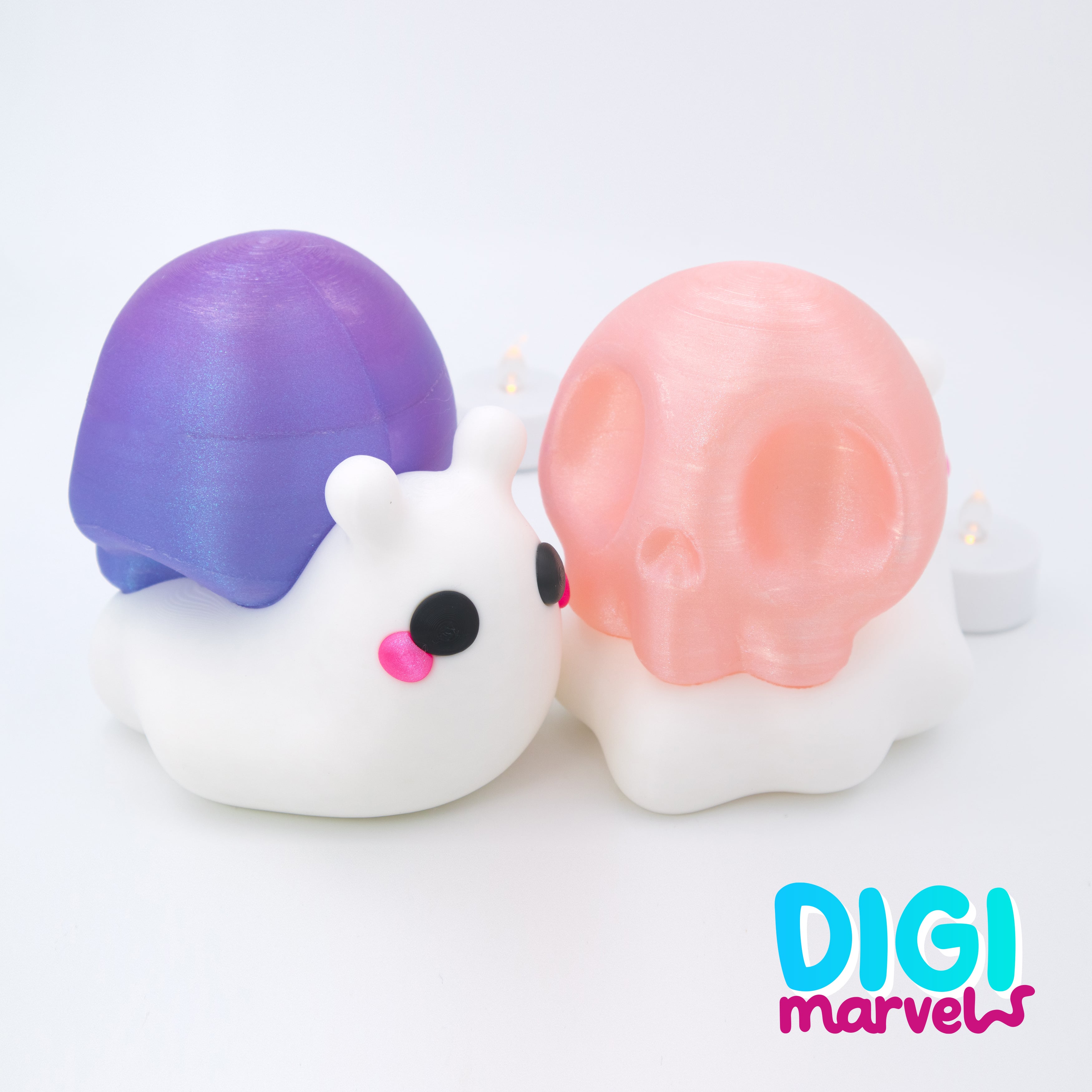 Ghosty Snail LED Tea Light Holder (No AMS) 3d model