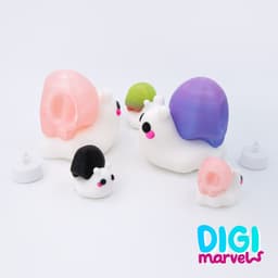 Ghosty Snail LED Tea Light Holder (No AMS) 3d model
