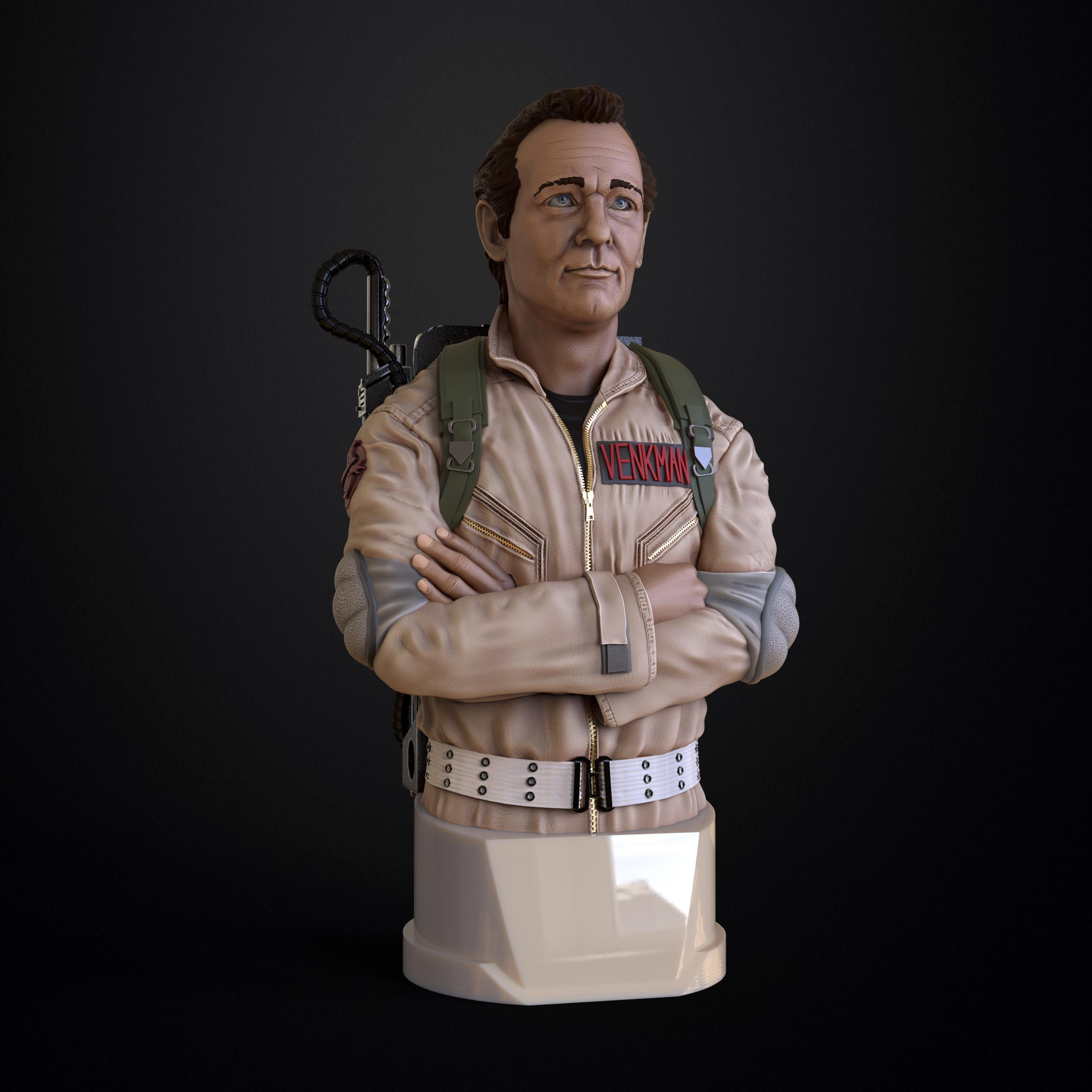 Peter Venkman Bust  (Pre-Supported) 3d model