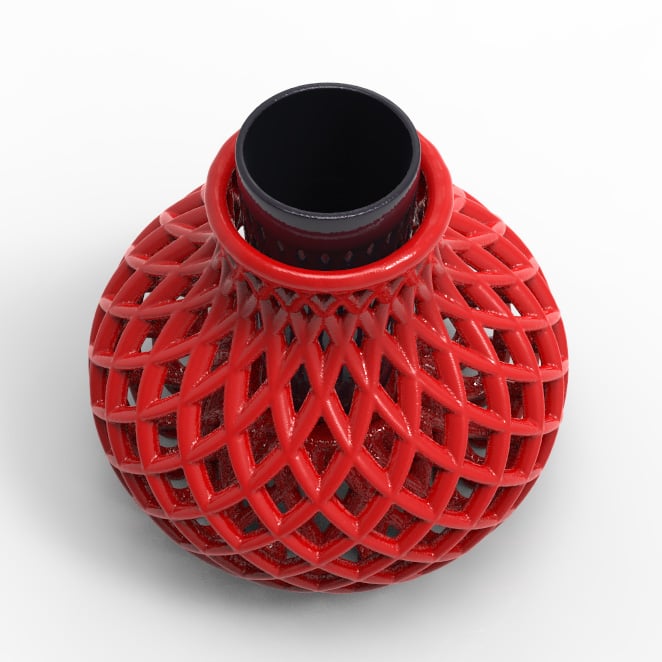 GEOMETRIC LATTICE VASE 3d model