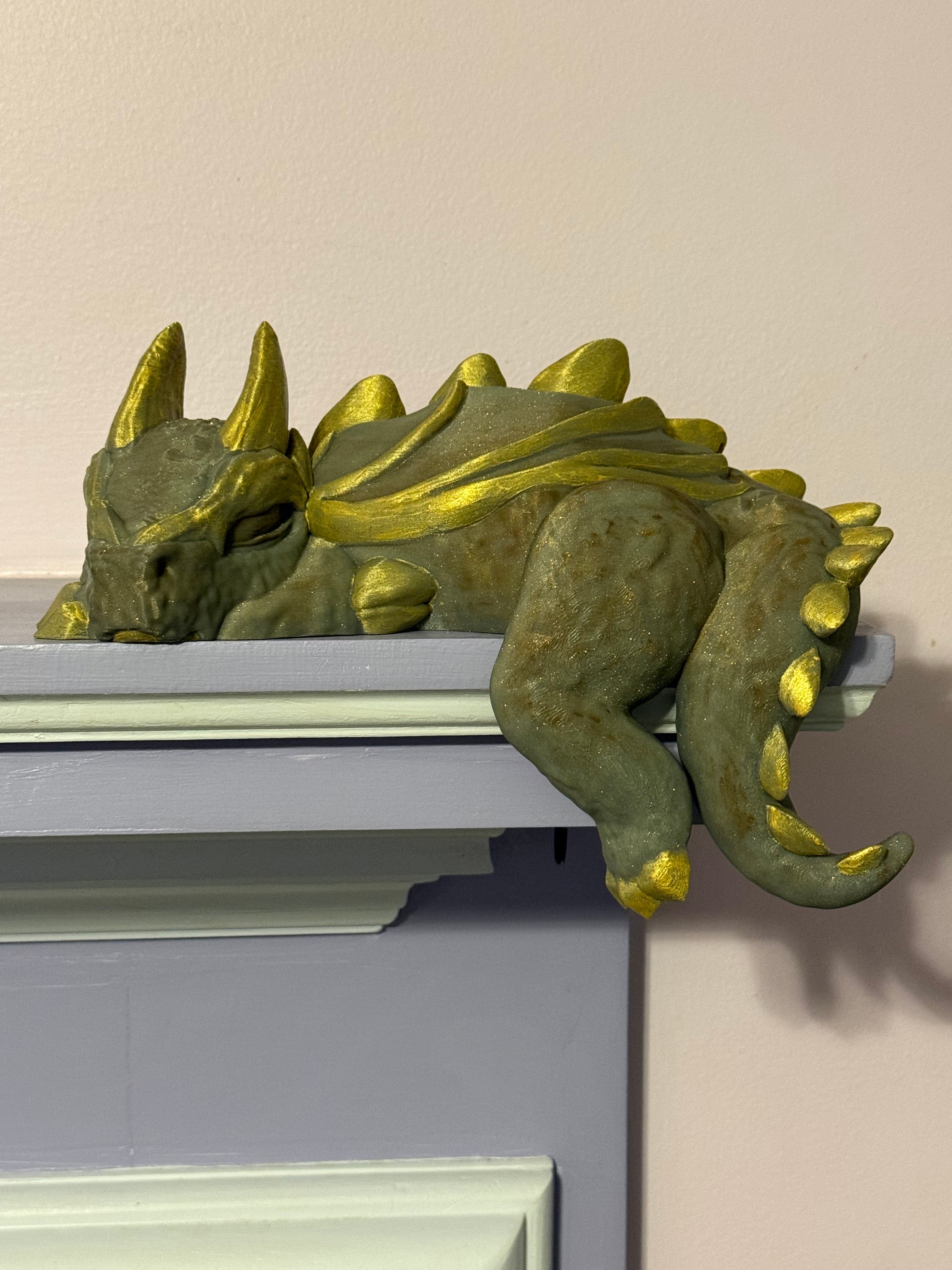 Sleepy Dragon Shelf Buddy 3d model