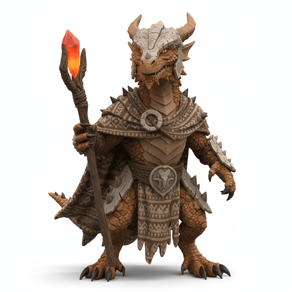 Cute Dragon : Tiny Desert Warrior Dragon Creature 3d model