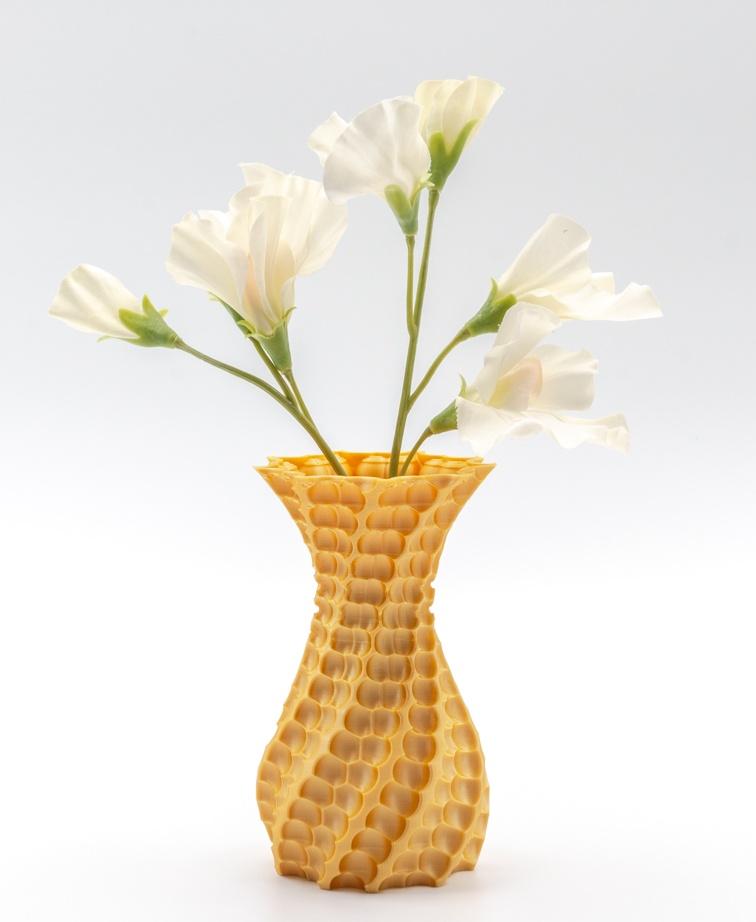 Dimple Helix Vase (Vase No. 13) - Beautiful vase, printed in Fiberlogy Fiber Silk Gold on a Bambulab P1P
@thangs3dcontest - 3d model