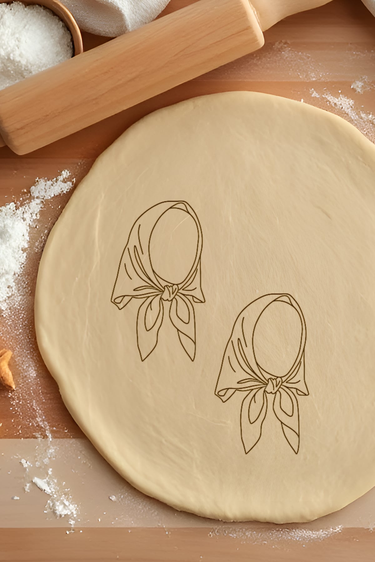 Rus Babushka Cookie Cutter, Biscuit Cutter 3d model