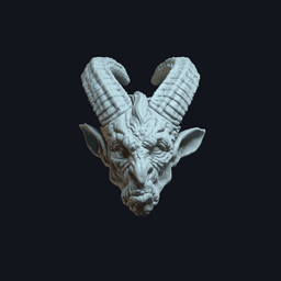 Ballhorn v1 Action Figure Head 3d model