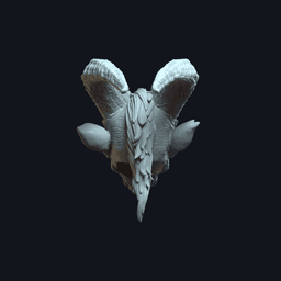 Ballhorn v1 Action Figure Head 3d model