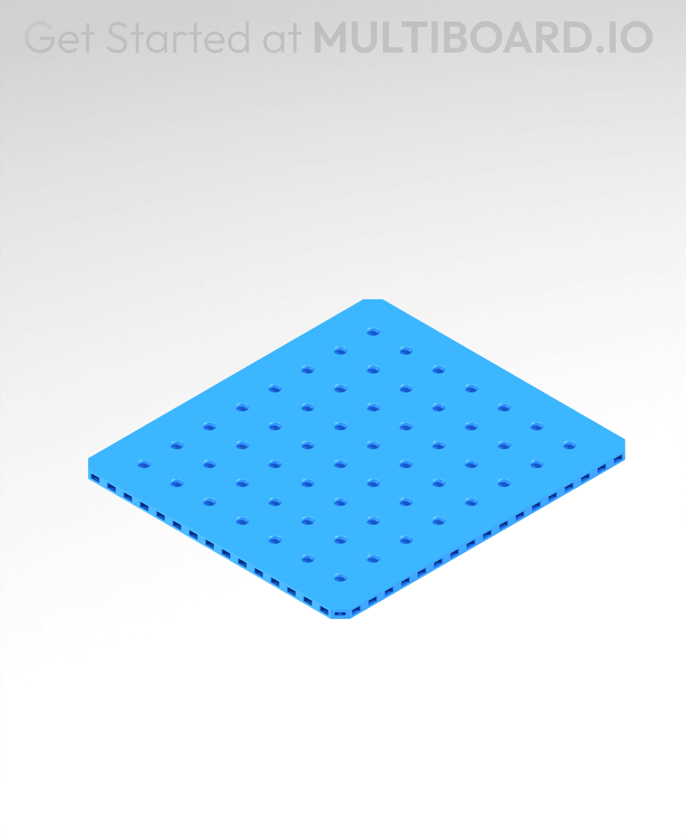 9x8 MU - Small Thread MU - MultiBoard Plate 3d model